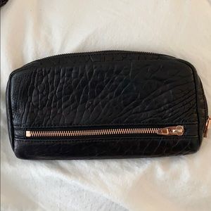 Black pebbled leather Alexander Wang wallet